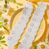 For hand-stitched decorative use with white lace floral borders Specification image
